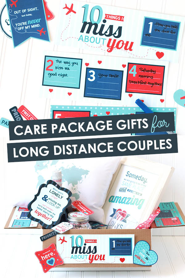 I can't wait to put together some of these gifts for long distance couples! I want to get started right now! #giftsforlongdistancecouples #longdistancegiftideas