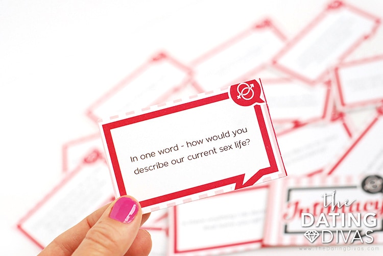conversation starter card with red border