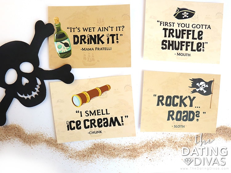 We hope you love these treat table signs, inspired by quotes from "The Goonies!" | The Dating Divas