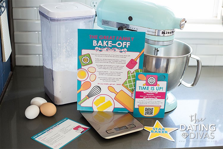 Try a Great British Bake Off technical challenge at home with this unique family date and our free printables. | The Dating Divas