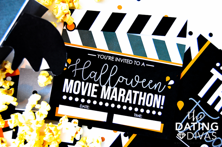 Movie Marathon Invite and Halloween Movies List