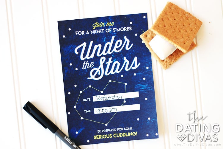 S'mores Under Stars Date Invitation