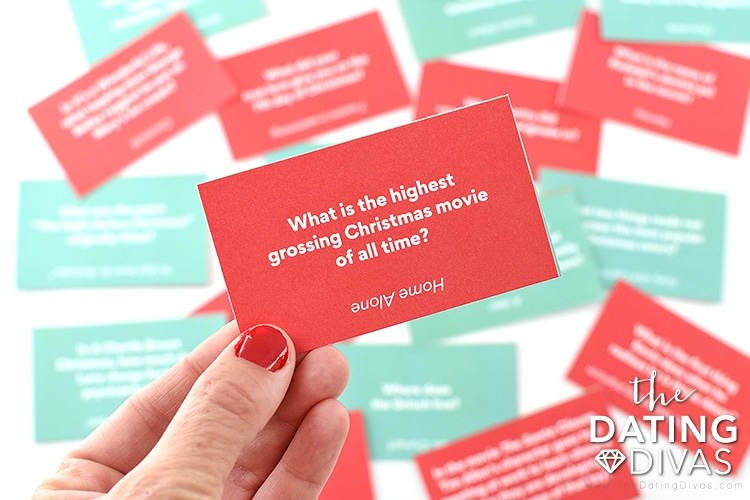 Lots of Christmas trivia question and answer cards | The Dating Divas