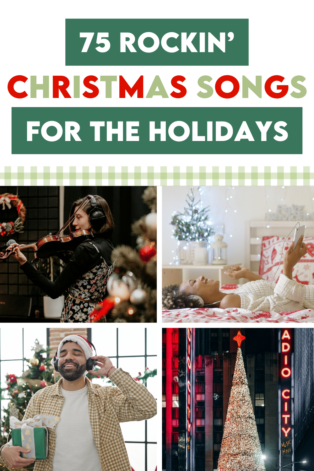 You'll love this list of 75 rockin' Christmas songs to add to your holiday playlist! | The Dating Divas