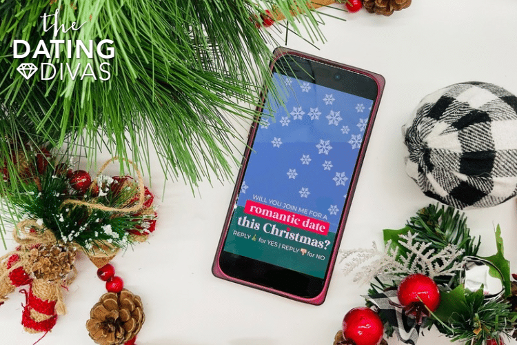 This "Last Christmas" digital invite will make it easy to invite your spouse! | The Dating Divas